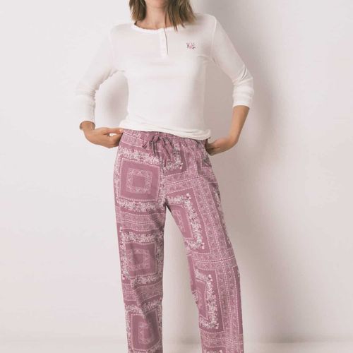 Pyjama Long À Imprimé Fleurs 