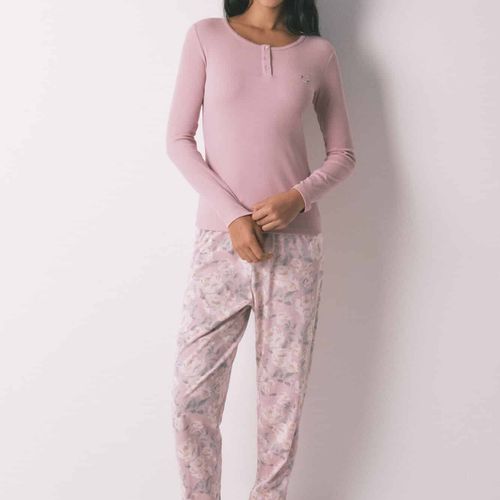 Pyjama Long À Imprimé Floral