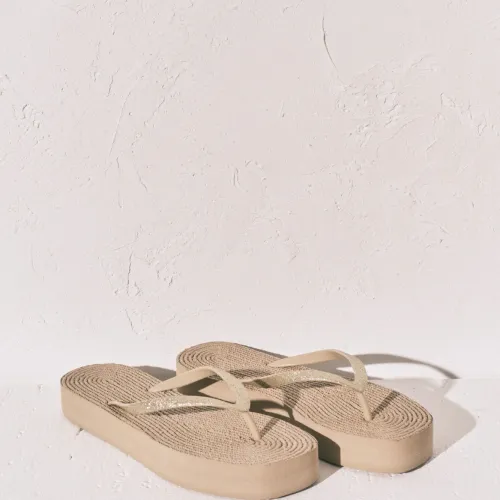 Sandales Effet Jute Scintillantes