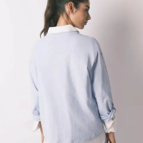 T-shirt  À Manches Longues 100 % Coton