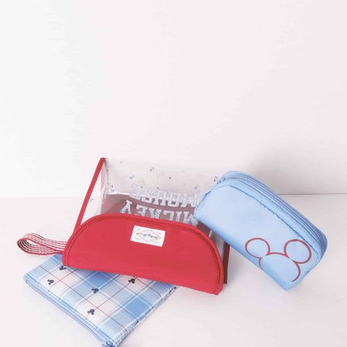 Lot De 3 Trousses De Toilette Mickey Rouges