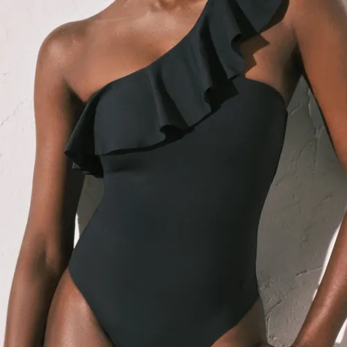 Maillot Gainant Asymétrique À Volants