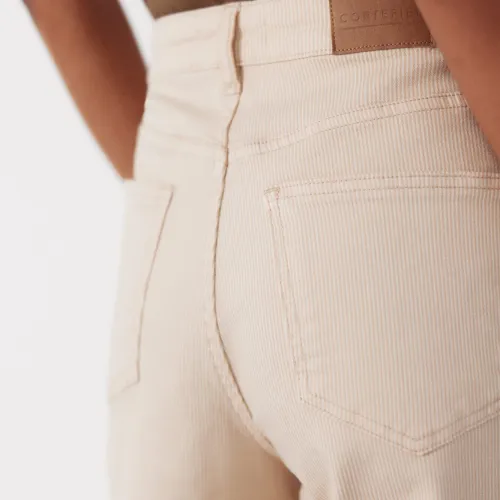 Pantalon Rayé Couleur Sable