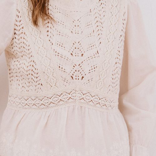 Haut Combiné Avec Crochet Décoratif