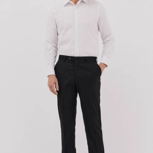 Chemise Habillée Rayée En Coton Et Tencel