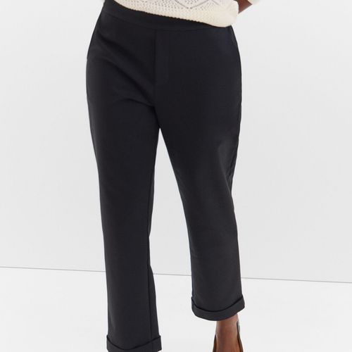 Pantalon Droit Avec Dos Élastiqué
