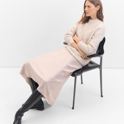 Jupe midi satinée