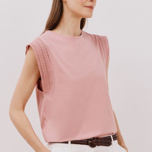 T-shirt À Manches Crochetées