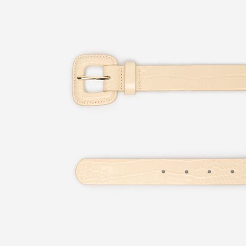 Ceinture En Cuir Avec Boucle Carrée