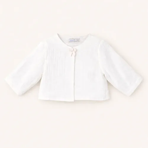 Veste Bébé Écrue En Gaze De Coton – Élégance & Légèreté