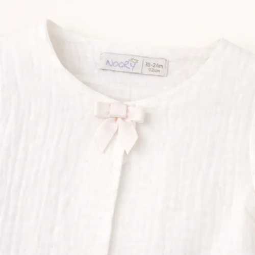 Veste Bébé Écrue En Gaze De Coton – Élégance & Légèreté