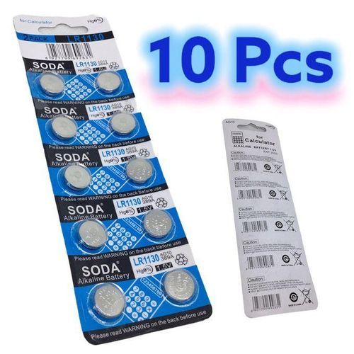 Lot 10 Piles Lr1130 / Ag10 / 389a 1.5v Pile Alcaline Lr 1130 Au Lithium Batterie