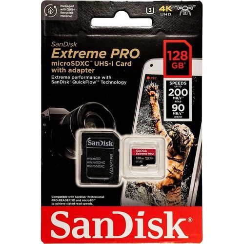 Extreme Pro Microsdxc 200mb/s Pour Camera Gopro 4k Uhd Sd Card Hight Speed 128gb
