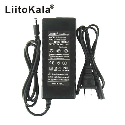 Chargeur 54.6v 2a Charger 13s 48v Li-ion Battery Charger Output Dc 54.6v