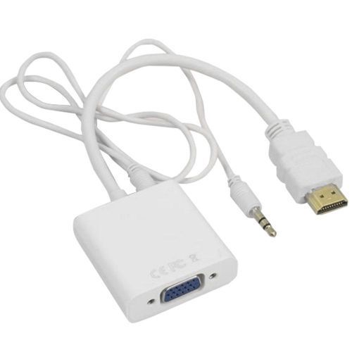 Hdmi Vers Vga Adaptateur Hd 1080p Pour Mac + Cable Audio