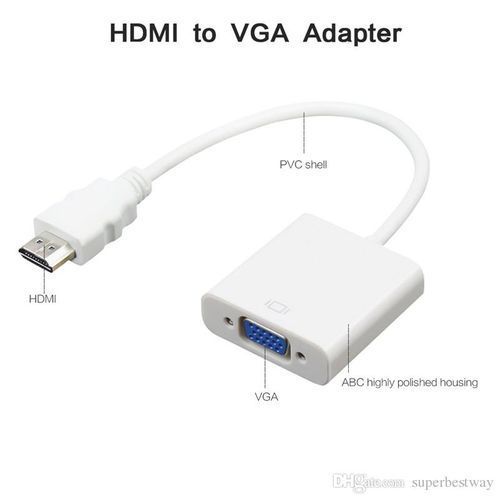 Hdmi Vers Vga Adaptateur Hd 1080p Pour Mac + Cable Audio