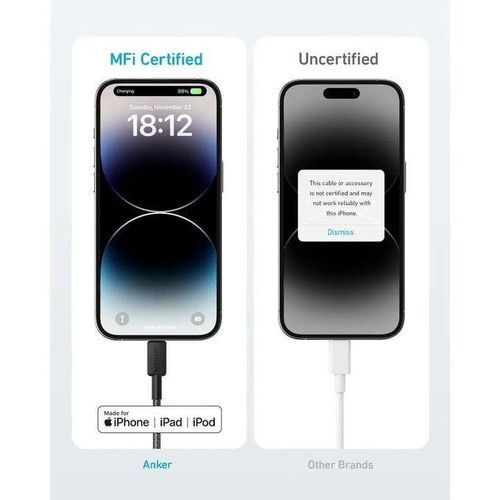 Cable Powerline Usb Type-c Vers Lightning Cable Compatible Mfi, Fast Charging 
