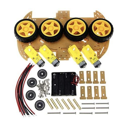 Moteur Transparent Smart Robot Car Châssis Speed ​​encoder Battery Box Diy Voiture 
