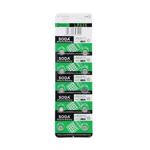 Lot De 10 Piles Alcalines Ag4/lr626/377a 1,5 V