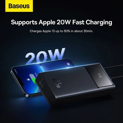 Power Bank 30 000 mAh – charge rapide 22,5 W