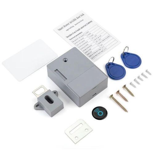 Serrure RFID Invisible Intelligente pour Armoire – Déverrouillage Sans Contact NFC avec Porte-clés & Carte – Sécurité Meuble/Tiroir