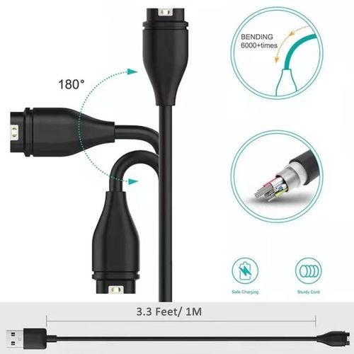 Câble De Chargement Usb Pour Garmin Fenix S 6 5 Plus 5x Vivoactive 3 Watch ..