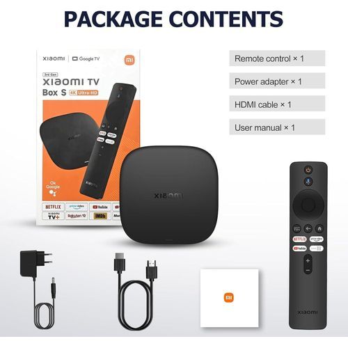 Xiaomi Mi Tv Box S (3rd Gen) - 4k 32gb Wifi 6 Google Tv - 3ème Génération Modèle 2025