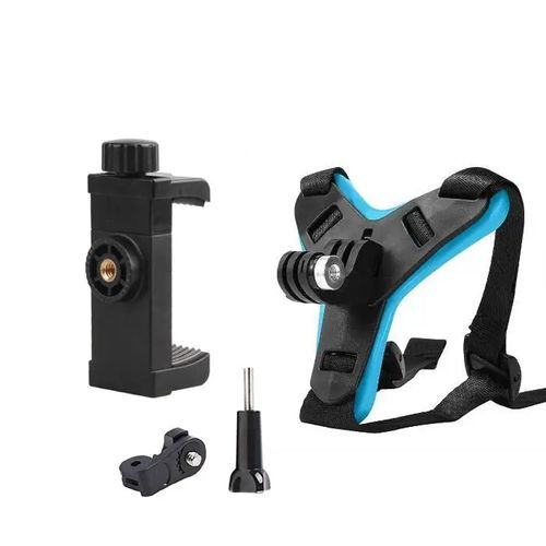Fixation Support Casque De Moto Pour Caméras Gopro + Support Téléphone Gratuit
