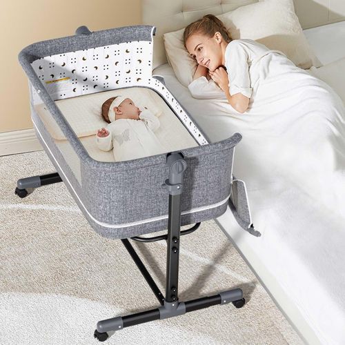 Lit Cododo Bébé Multifonction 3 En 1 – Lit Cododo + Berceau + Parc – Réglable & Sécurisé