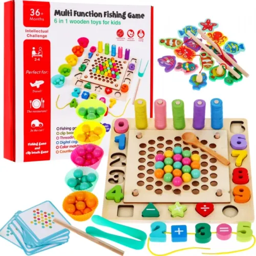 Jeu De Pêche Éducatif Multifonction | Jeu Montessori Enfant
