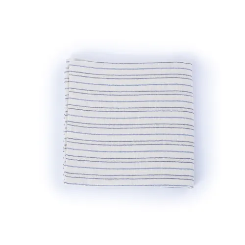 Maxi Lange 100 X 100 Cm Rayé Bleu