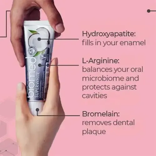 Biomed Super White Dentifrice À L’huile De Coco 100g Sans Fluor 99% Naturel