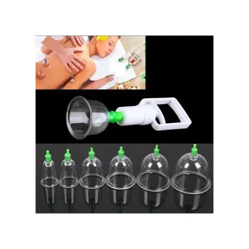 Hijama Ventouses Massage Relaxation De Thérapie (6 Tasses + 1 Pompe Daspiration) Cupping