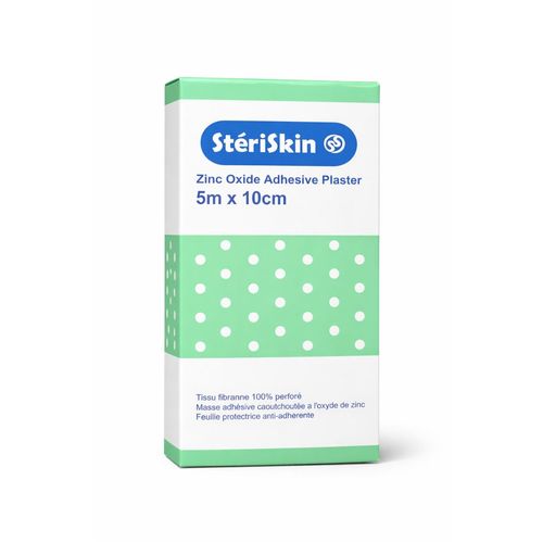 Stériskin Sparadrap Adhésif Oxyde De Zinc – 5 M X 10 Cm – Tissu Perforé (boîte Verte)