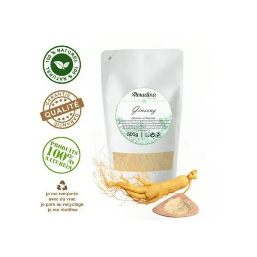 Ginseng Blanc En Poudre - Performance Physique Et Mental
