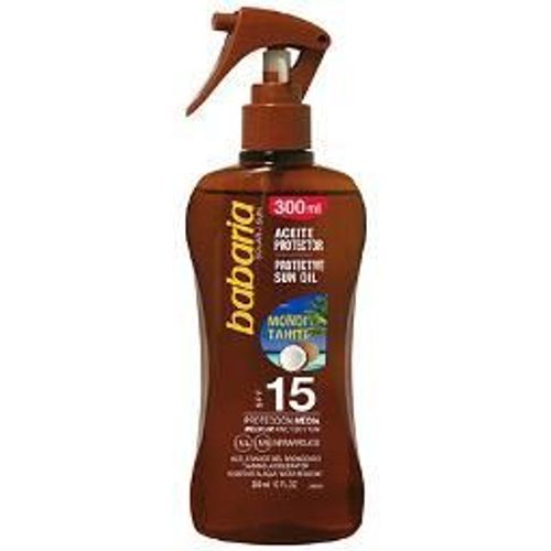 Babaria Huile Solaire Monoi Tahiti Spf 15, 300ml