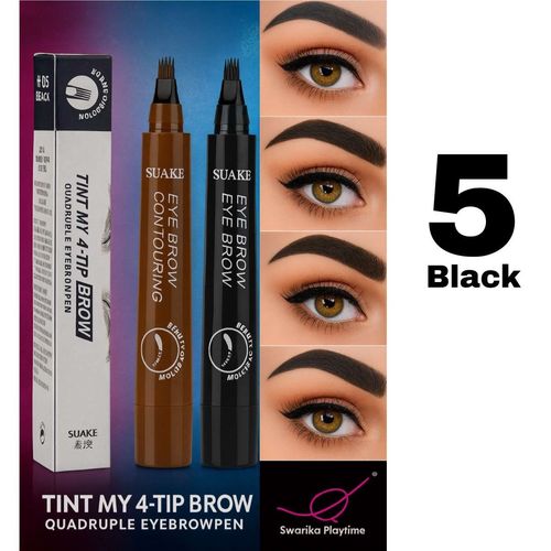 Stylo À Sourcils 4 Pointes Suake – Teinte 05 Noir Intense