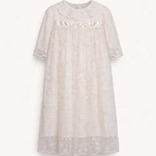 Robe Cérémonie Bébé Fille – Dentelle & Élégance