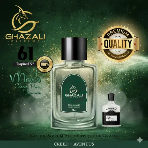 Parfum Ghazali N°61 - Inspiré De Aventus Par Creed - Qualité Premium De Grasse, Symbole De Charisme Et Daventure