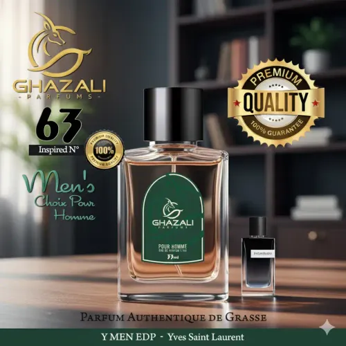 Parfum Ghazali N°63 - Inspiré De Y Men Edp - Yves Saint Laurent Pour Homme (33ml) - Qualité Premium De Grasse.