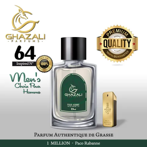 Parfum Ghazali N°64 - Inspiré De 1 Million - Paco Rabanne - Qualité Premium De Grasse