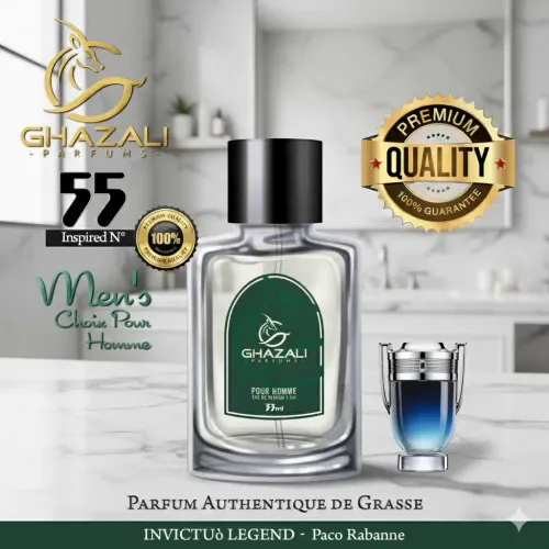 Parfum Ghazali N°55 - Inspiré De Invictus Legend - Paco Rabanne - Qualité Premium De Grasse