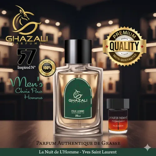 Parfum Ghazali N°57 - Inspiré De La Nuit De L'homme - Yves Saint Laurent - Qualité Premium De Grasse.