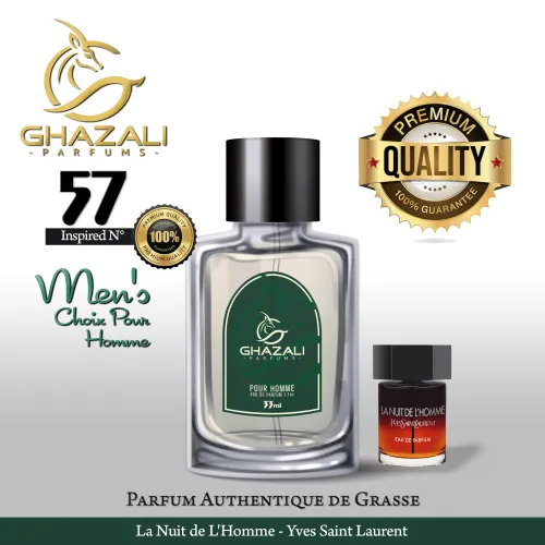 Parfum Ghazali N°57 - Inspiré De La Nuit De L'homme - Yves Saint Laurent - Qualité Premium De Grasse.