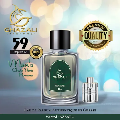 Parfum Ghazali N°59 - Inspiré De Wanted - Azzaro - Qualité Premium De Grasse.
