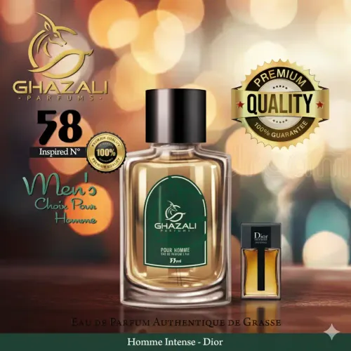 Parfum Ghazali N°58 - Inspiré De Homme Intense - Dior - Qualité Premium De Grasse.