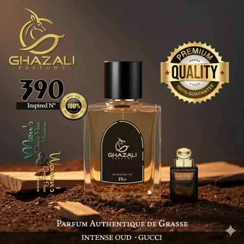 Parfum Ghazali N°390 - Inspiré De Intense Oud - Gucci Pour Femme & Homme (33ml) - Qualité Premium De Grasse.