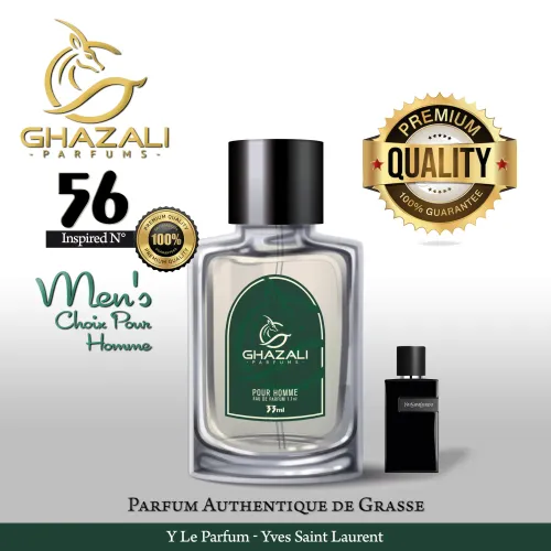 Parfum Ghazali N°56 - Inspiré De Y Le Parfum - Yves Saint Laurent Pour Homme (33ml) - Qualité Premium De Grasse.