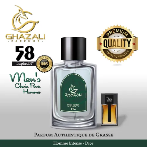 Parfum Ghazali N°58 - Inspiré De Homme Intense - Dior - Qualité Premium De Grasse.