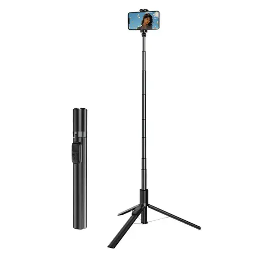 Trépied Perche Selfie 2in1 Support De Téléphone À Distance, Têtes De Trépied Multifonctionnelles, Rotation À 360 Auto Pop Open, X96